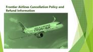 Frontier Airlines Cancellation Policy