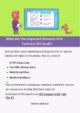 What Are The Important Elements Of A Technical SEO Audit? PowerPoint PPT Presentation