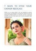 7 Ways to Style Your Choker Necklace PowerPoint PPT Presentation