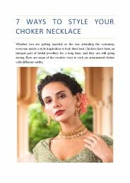 7 Ways to Style Your Choker Necklace