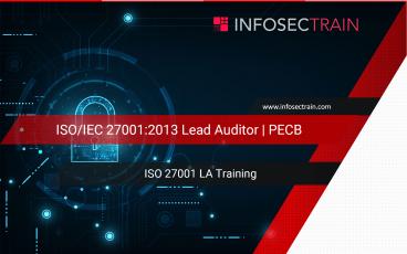 ISO 27001 LA Certification Training