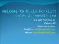 Bugle Forklift - Golf Carts Calgary PowerPoint PPT Presentation