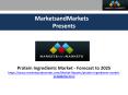 Protein Ingredients Market Growth, Analysis, Trends & Forecasts PowerPoint PPT Presentation