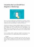 Industries that can Benefit from Magento 2 Mobile App PowerPoint PPT Presentation