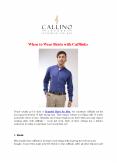 When to Wear Shirts with Cufflinks PowerPoint PPT Presentation