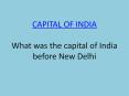 Capital of India PowerPoint PPT Presentation