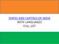 States and Capitals of India Full List PowerPoint PPT Presentation