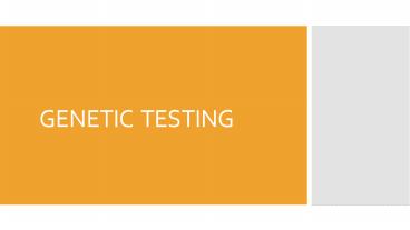 Genetic Test