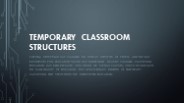 Temporary Classroom Structures