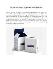 Reverse Tuck Boxes Converted