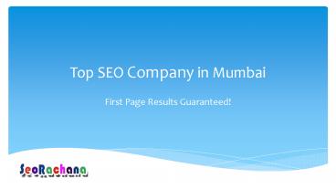 Top SEO Company in Mumbai SeoRachana