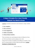 5 Major Principles for a User-Friendly Website You Need to Know PowerPoint PPT Presentation