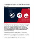WordPress vs Drupal – Which One to Choose? PowerPoint PPT Presentation