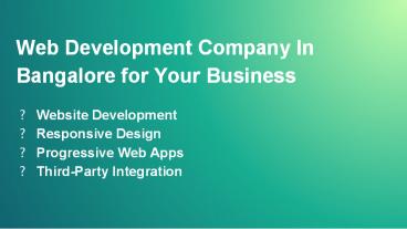 website development company in bangalore