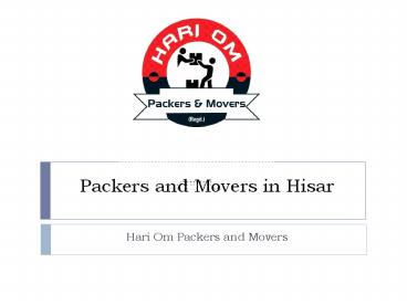 Cheap packers and movers in Hisar