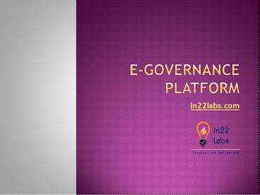 E-Governance Service Provider