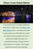 Dhow Cruise Dubai Marina