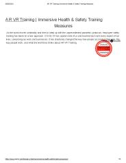 AR VR Training | Immersive Health & Safety Training Measures