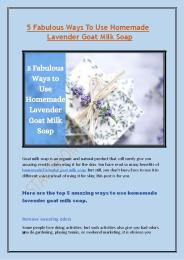 5 Fabulous Ways to Use Homemade Lavender Goat Milk Soap