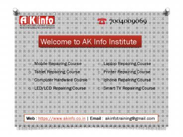 Mobile Repairing Course in Delhi