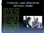 Financial Lead Generation Services London