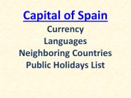 Capital City of Spain - Capital and Currency