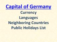 Capital City of Germany - Capital and Currency