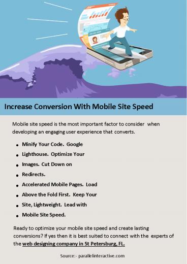 Increase Conversion With Mobile Site Speed