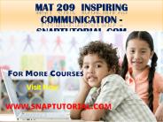 MAT 209  Inspiring Communication - snaptutorial.com