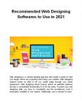 Recommended Web Designing Softwares to Use in 2021 PowerPoint PPT Presentation