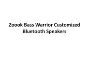 Zoook Bass Warrior Customized Bluetooth Speakers