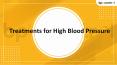 Treatments for High Blood Pressure PowerPoint PPT Presentation