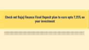 Bajaj fixed deposit