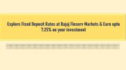 Bajaj finance fd interest rate