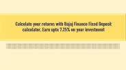 Bajaj fd calculator
