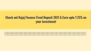 Bajaj finance fixed deposit