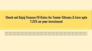 Bajaj finance fd