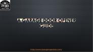 A Garage Door Opener Guide