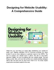 Designing for Website Usability:: A Comprehensive Guide