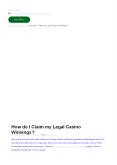 How do I Claim my Legal Casino Winnings? (1) PowerPoint PPT Presentation
