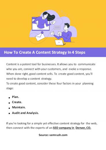 How To Create A Content Strategy In 4 Steps