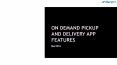 On Demand Pickup And Delivery App Features PowerPoint PPT Presentation
