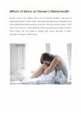 Effects of Stress on Women's Mental Health PowerPoint PPT Presentation