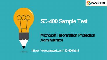 Microsoft Information Protection Administrator SC-400 Dumps