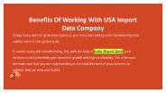 Benefits Of Working With USA Import Data