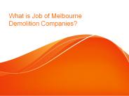 Demolition Companies Melbourne