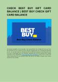 CHECK BEST BUY GIFT CARD BALANCE | BEST BUY CHECK GIFT CARD BALANCE