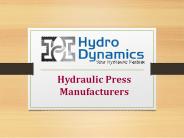 Hydraulic Press Manufacturers
