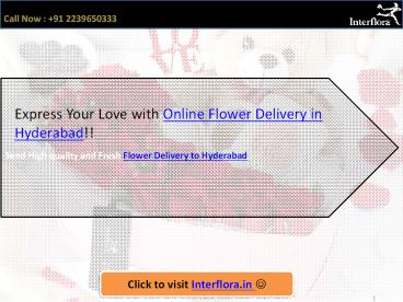 Flower Delivery in Hyderabad|Send Flowers to Hyderabad|Interflora India