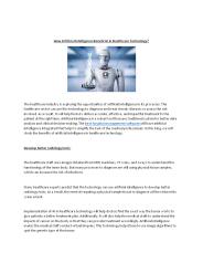 How Artificial Intelligence Beneficial in Healthcare Technology
